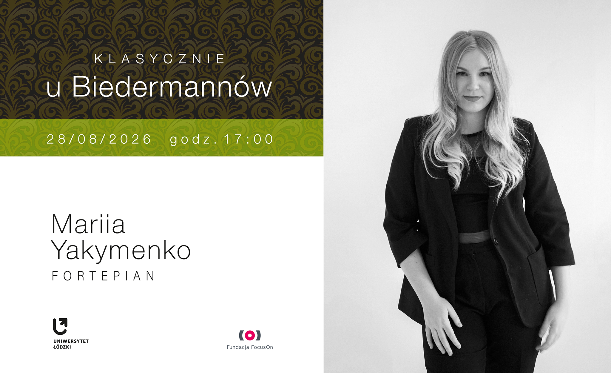 Schumann i Chopin w Pałacu Biedermanna – recital Marii Yakymenko